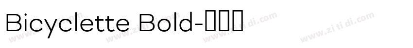 Bicyclette Bold字体转换
